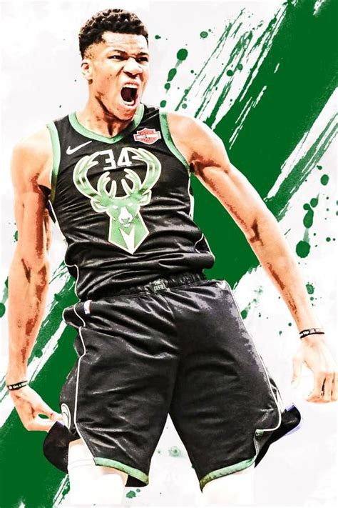 Giannis Antetokounmpo Milwaukee Bucks Poster Print Sports Art