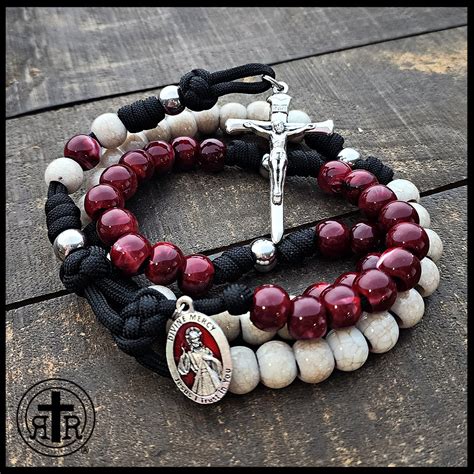 Divine Mercy Chaplet Paracord Rosary - Traditional but STRONG and RUGGED