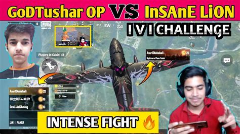 😱 Again Godtushar Op Vs Insane Lion Intense Fight🔥 Godpraveen Yt Vs