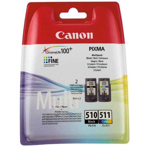 Canon PG 510 CL 511 Multi Pack Negro Cian Magenta Amarillo 2970B010