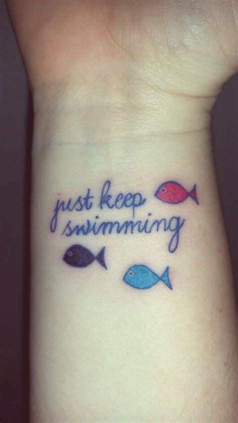 My new 'Just Keep Swimming' tattoo! … | Tattoos, Tattoos for lovers, Creative tattoos