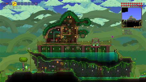 A Jungle House I Built For My Npcs Rterraria