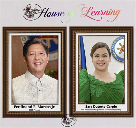 President Bong Bong Marcos And Vice President Sara Duterte Laminated