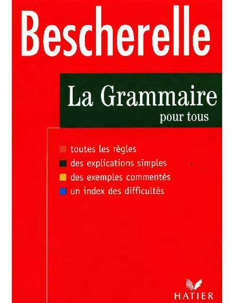 Bescherelle La Grammaire Pour Tous Pdf Pdfcoffee