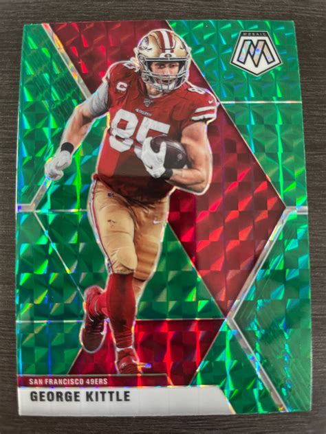 2020 Panini Mosaic George Kittle San Francisco 49ers 175 Green Camo