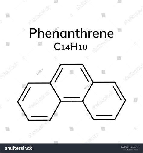 Structural Chemical Formula Phenanthrene Stock Vector Royalty Free