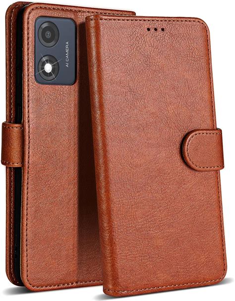 Case Collection For Motorola Moto E13 Phone Case Premium Leather Folio Flip Cover Rfid