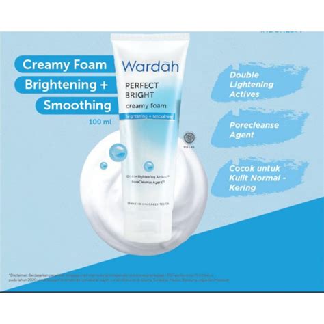 Jual Wardah Perfect Bright Creamy Foam Brightening Smoothing 60ml