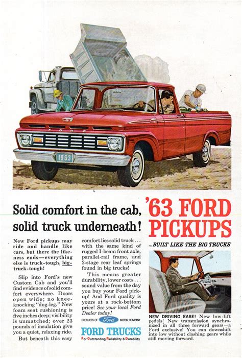 1963 Ford F Series Pickup Truck USA Original Magazine Advertisement A