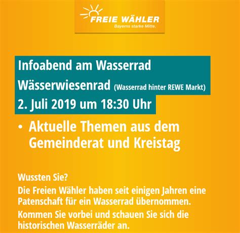 Einladung Zum Infoabend Am Wasserrad Informationsseite Von Steffen