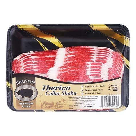 Chefs Pork Premium Frozen Iberico Collar Shabu Ntuc Fairprice