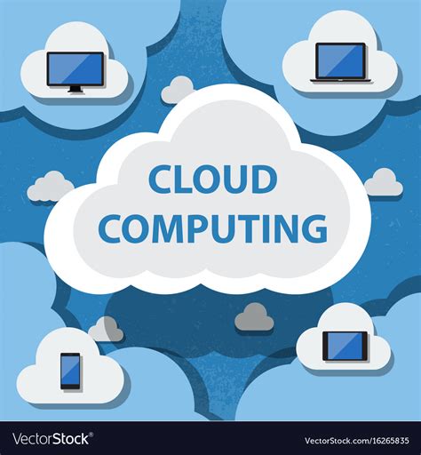 Big Data Cloud Computing Concept Royalty Free Vector Image