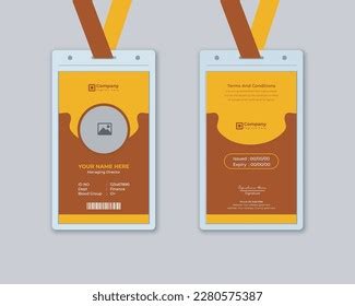 Creative Id Card Templates Office Employee Stock Vector (Royalty Free) 2280575387 | Shutterstock