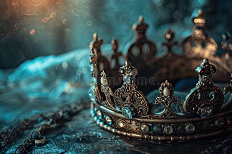 Royal Crown on Mysterious Background, Medieval Fantasy Stock Image ...