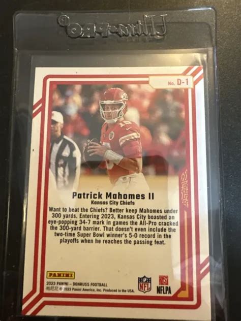 2023 PANINI DONRUSS Patrick Mahomes II Kansas City Chiefs D 1