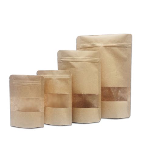 Biodegradable Stand Up Pouch Kraft Paper Stand Up Pouch Custom Printed