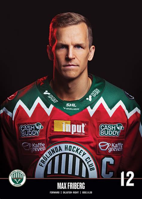 Max Friberg 12 Frölunda HC 2023 2024 Poster Frölunda HC Gallerix se