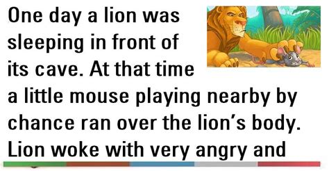 Moral Story ‣ The Lion And The Mouse | Satibal