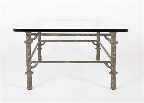 Midcentury Diego Giacometti Style Glass Top Brass Coffee Table At 1stdibs