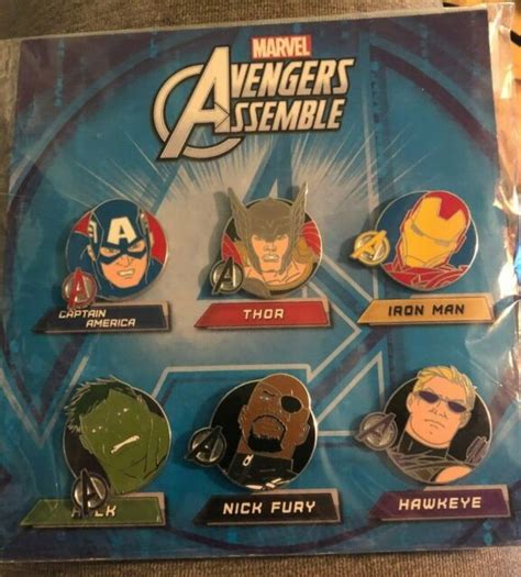 Disney Trading Pin Pack Marvel Avengers Assemble Super Heroes Ebay