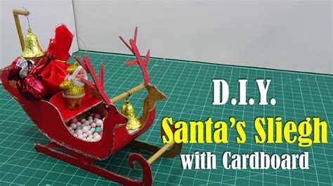 Diy Santa Sleigh With Cardboard Youtube