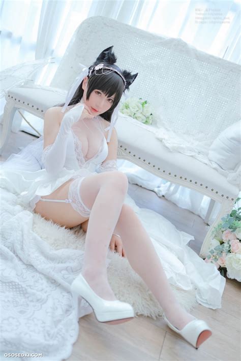 Nyako Rukysama Atago Azur Lane Naked Cosplay Photos