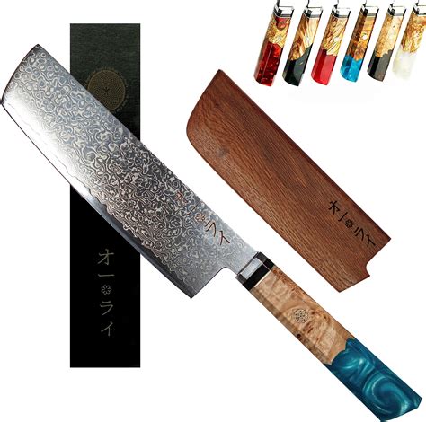 Cuchillo Chef Kiritsuke de Acero Damasco Japonés Premium Incluye Saya