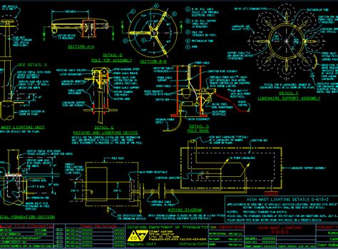 high mast lighting designs cad