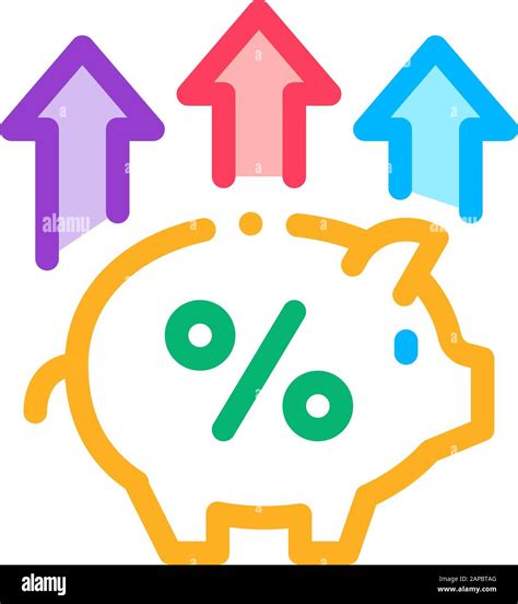 Pig Money Box Icon Vector Outline Illustration Stock Vector Image Art