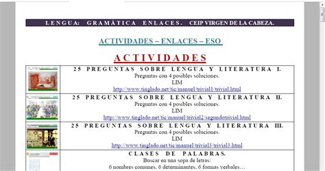 Tutoría 1ºc Curso 201516 Ies Tirso De Molina Enlaces A Webs De Gramática