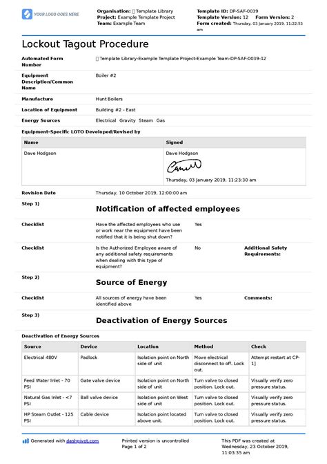 Lockout Tagout Log Book The Smarter Loto Log Book