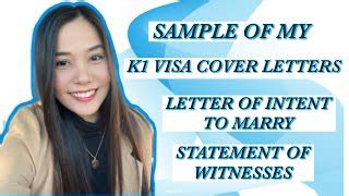 Letter Of Intent To Marry For K Visa Interview Infoupdate Org