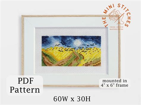 Wheatfield With Crows Cross Stitch Pattern PDF Download - Etsy