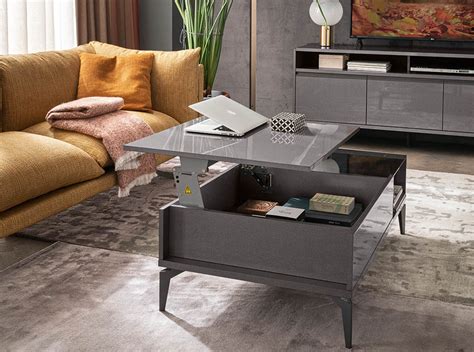 Graphite Glass Top Coffee Table By ALF Group MIG Furniture