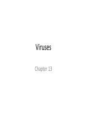 BIO 225 Virus Lecture Notes Pdf Viruses Chapter 13 General