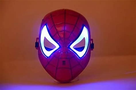 Busca Spiderman Hombre Arana Mascara Electronica Ojos Led Azul A La