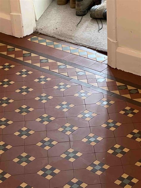 Edwardian Hallway Floor Fully Restored at Mount Nod in Coventry