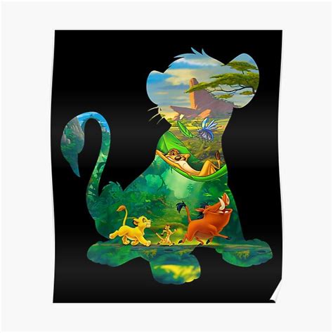 "Lion King Simba Silhouette" Poster for Sale by CoppockShop | Redbubble