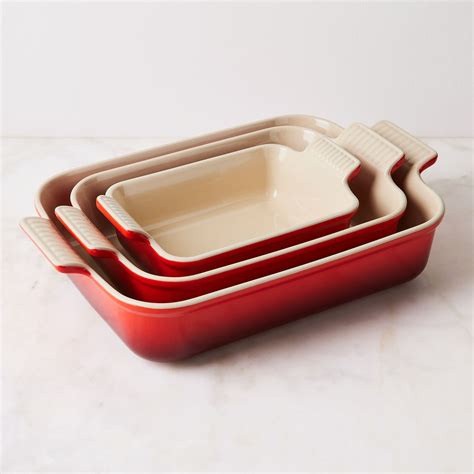 Le Creuset Heritage 3-Piece Rectangular Baking Dish Set | Food52 on Food52