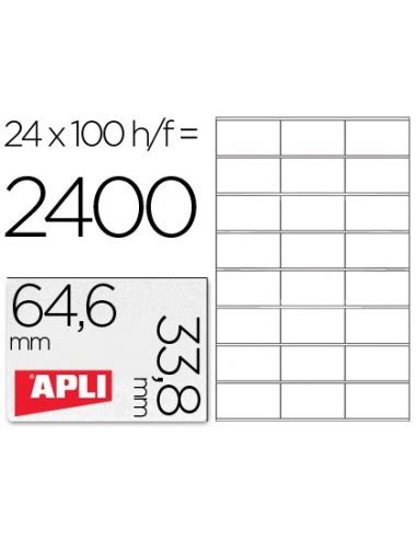 Etiqueta Adhesiva Apli Tama O X Mm Fotocopiadora Laser Ink