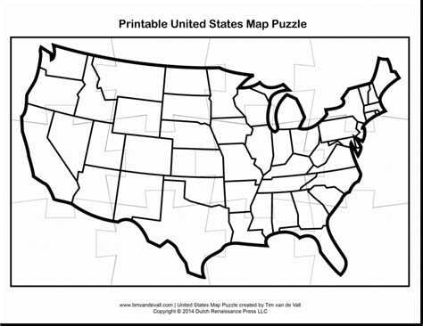 Printable Us Map Coloring Page - Printable US Maps