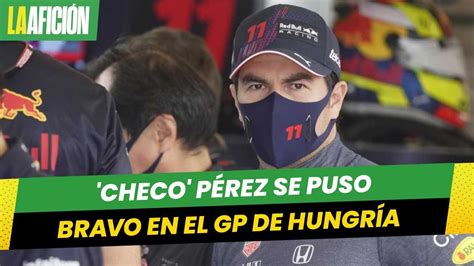 Checo Pérez hace seña obscena a Mick Schumacher en prácticas del GP