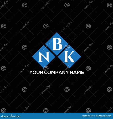 NBK Letter Logo Design on BLACK Background. NBK Creative Initials ...