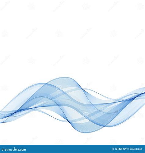 Abstract Background With Blue Smooth Color Wave Blue Wavy Lines Stock Vector Illustration Of