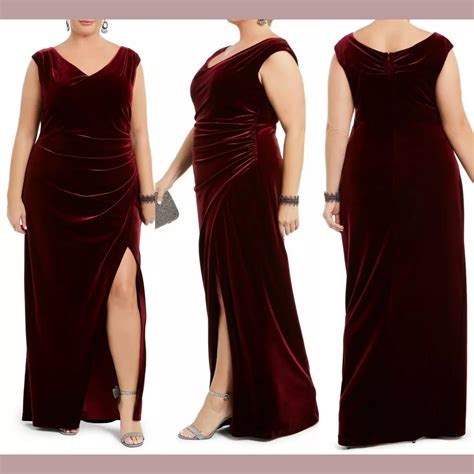 Betsy And Adam Burgundy Dress On Sale