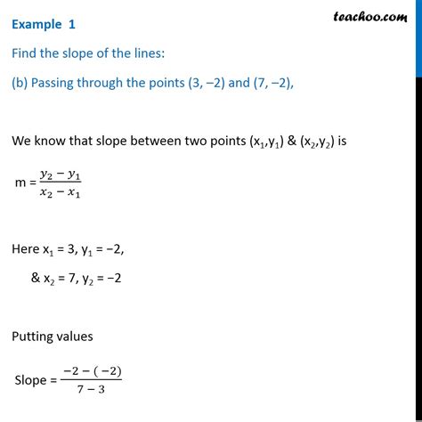 Slope Of A Line Passing Through Two Points