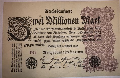 Reichsbanknote Zwei Millionen Mark