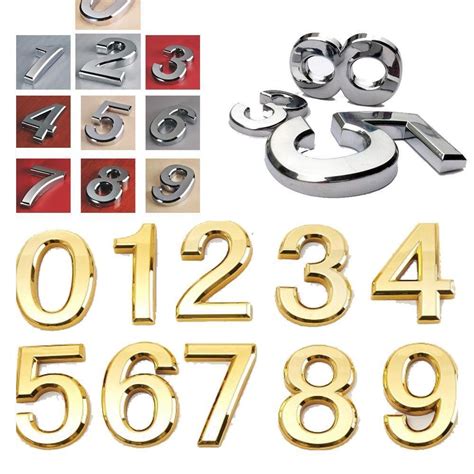 Plastic Self Adhesive House Hotel Building Door Number Sticky Numerical