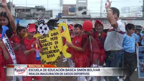 Escuela Sim N Bolivar En Machala Realizo Inauguraci N De Juegos