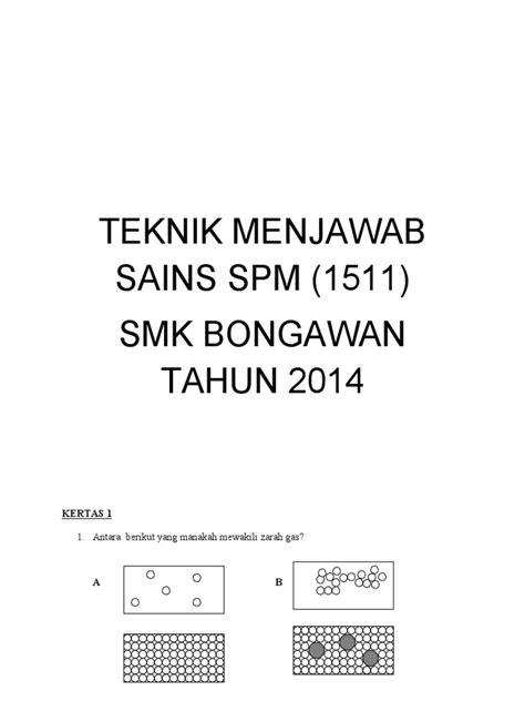 PDF Bahan Teknik Menjawab Sains Spm DOKUMEN TIPS